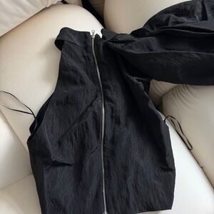 Black Zip-Back David Koma Top